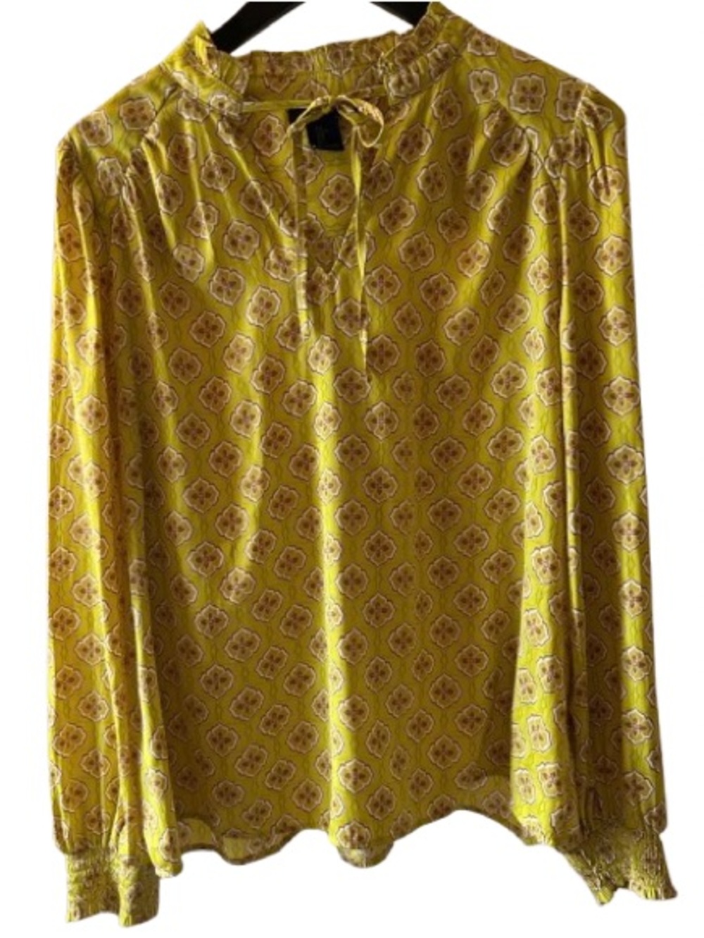 2 Items: Rachel Roy Print  Geometric Long Sleeve Blouse  AND  LOLA P.  Crop Boho